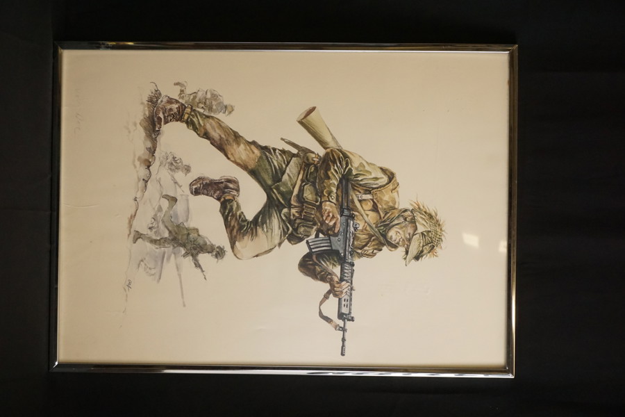 Tryck militär 50x70cm. M14/