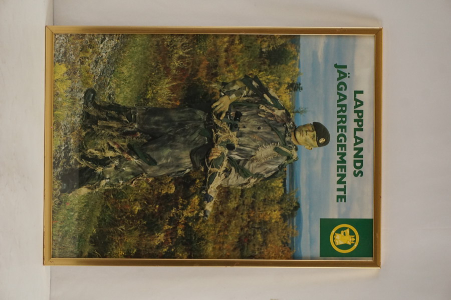 Affisch Jägarregemente, Militär 44x61cm. M29/