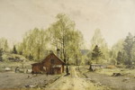 Torpet, Alfred Thörne, tryck 109x72cm. M2/