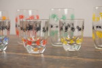 9st Vintage 1960s Atomic Shot snapsglas. G24