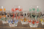 9st Vintage 1960s Atomic Shot snapsglas. G24