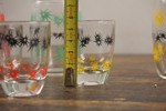 9st Vintage 1960s Atomic Shot snapsglas. G24