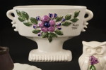 Ekeby ljusstake, Rosa Ljung Stengods Vas mm. G48/