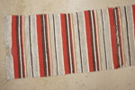 Plastmatta 240x60cm, Vit, röd mm. B289/