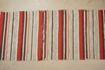 Plastmatta 240x60cm, Vit, röd mm. B289/