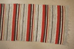 Plastmatta 240x60cm, Vit, röd mm. B289/
