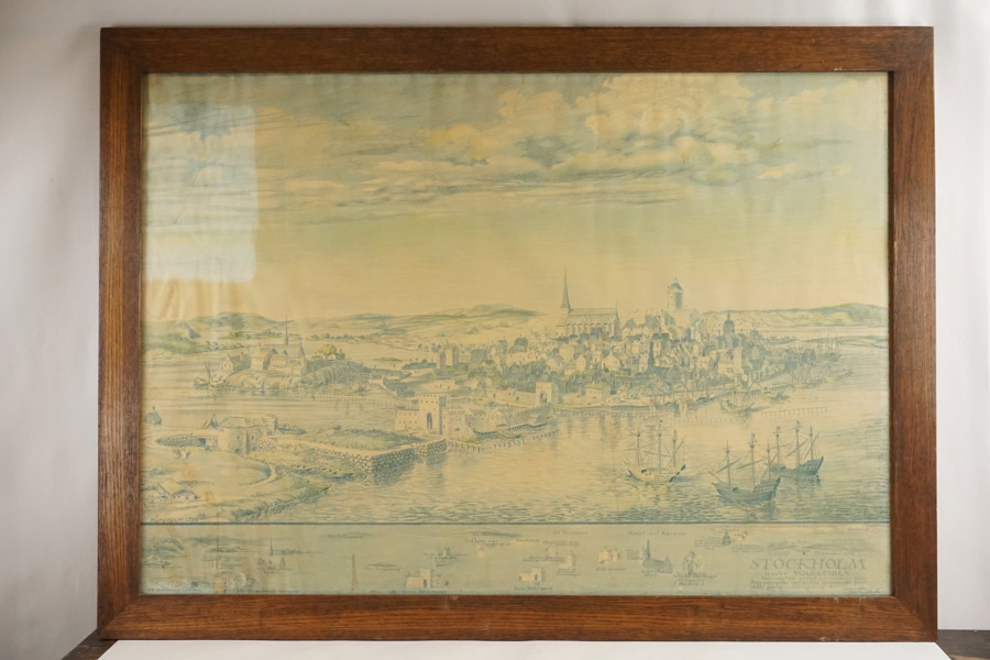 Stockholm, Wasatiden, grafik 146x107cm. B77/