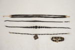 Halsband & armband med svarta pärlor. A234