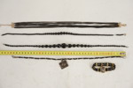Halsband & armband med svarta pärlor. A234