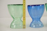 4st lökglasvaser grön, blå. G10
