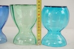 4st lökglasvaser grön, blå. G10