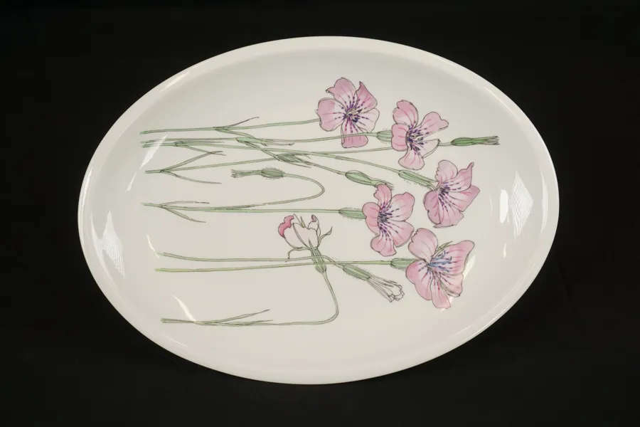 IKEA Kakfat 80-tal rosa blommor. G32