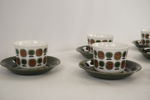 6st Berit Ternell Upsala Ekeby Inka kaffekoppar. G54