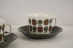 6st Berit Ternell Upsala Ekeby Inka kaffekoppar. G54