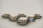 6st Berit Ternell Upsala Ekeby Inka kaffekoppar. G55