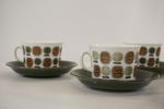 6st Berit Ternell Upsala Ekeby Inka kaffekoppar. G55