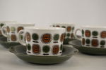 6st Berit Ternell Upsala Ekeby Inka kaffekoppar. G55
