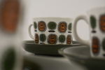 6st Berit Ternell Upsala Ekeby Inka kaffekoppar. G55
