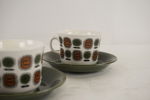 6st Berit Ternell Upsala Ekeby Inka kaffekoppar. G55