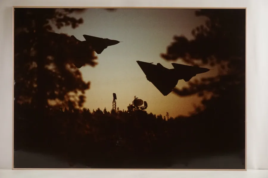 Bild flygplan Saab 35 Draken 100x70cm. M12/
