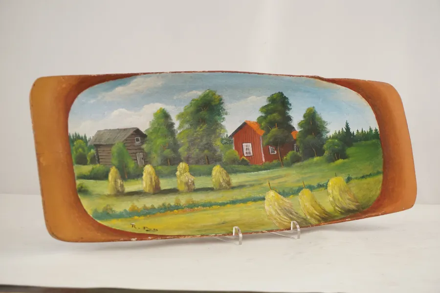 Hus & hö målat tråg 57x22. M9