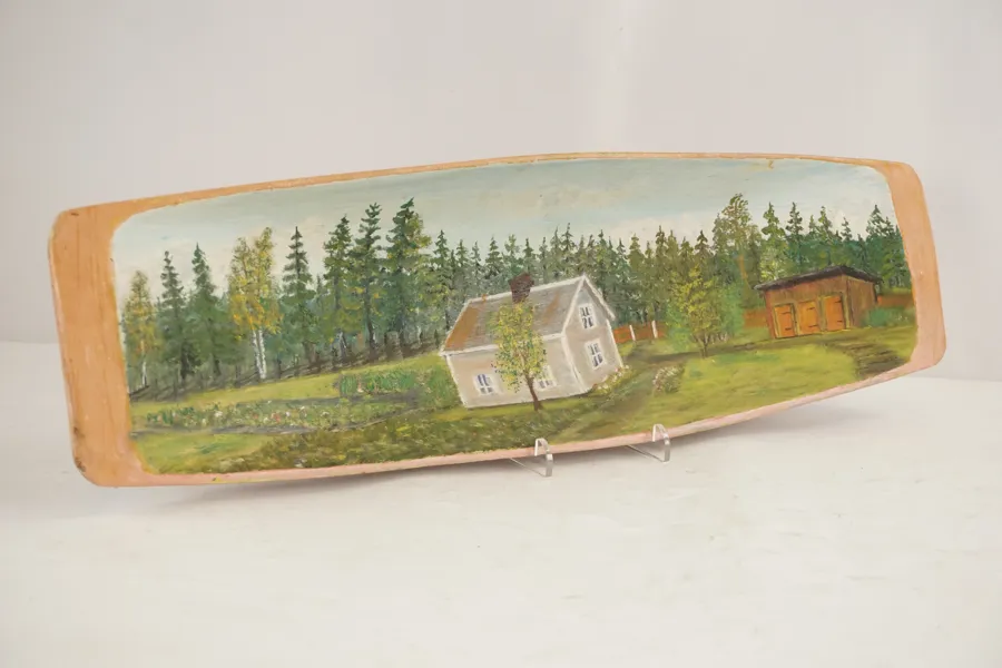 Gård målat tråg 64x19. M10