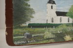 Offerdals Kyrka målat tråg65x30. M13