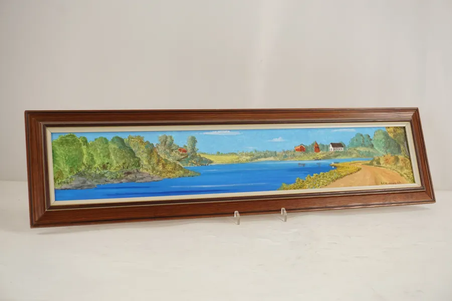 Landskap längs sjö 76x19,5. M14