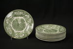 8st Renaissance Green Tallrikar. G42