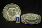8st Renaissance Green Tallrikar. G42