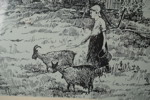 A. Edlund litografi 33/100, 51,5x38,5cm. M22/