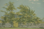 Sven Ljungberg, Litografi, Trädgård 60x47cm. M27/