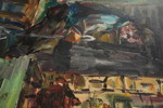 Man framför en öppen spis 41x49cm. M42/