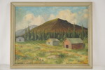 Tavla, Landskap med berg, 62x50cm. M9/