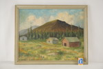 Tavla, Landskap med berg, 62x50cm. M9/