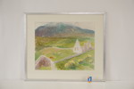 Tavla - Kyrkoruin 73x62. M41/