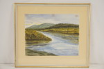 Akvarell, landskap 42x36cm. M19/