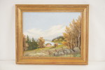 Tavla, stuga, 55x45cm. M12/