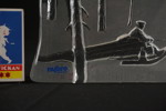 Nybro Sweden, glasblock arbetande häst. G24/