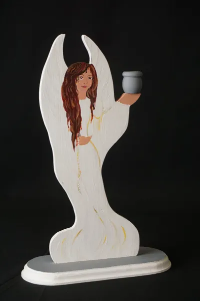 Ljusstake angel vit.  A5/