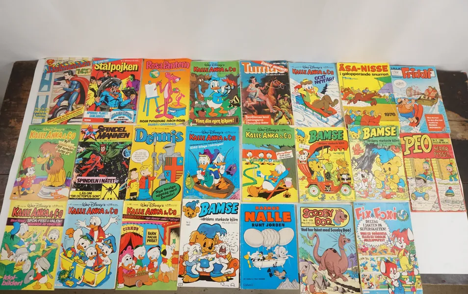 Serietidningar, Spindelmannen, Bamse mm. A59/