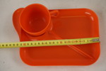 Kristallon vintage picknick tallrik, koppar mm. A4/