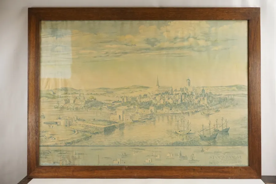 Stockholm, Wasatiden, grafik 146x107cm. B77/
