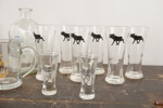 Ölglas Älg, spritflaskor mm. BC21/