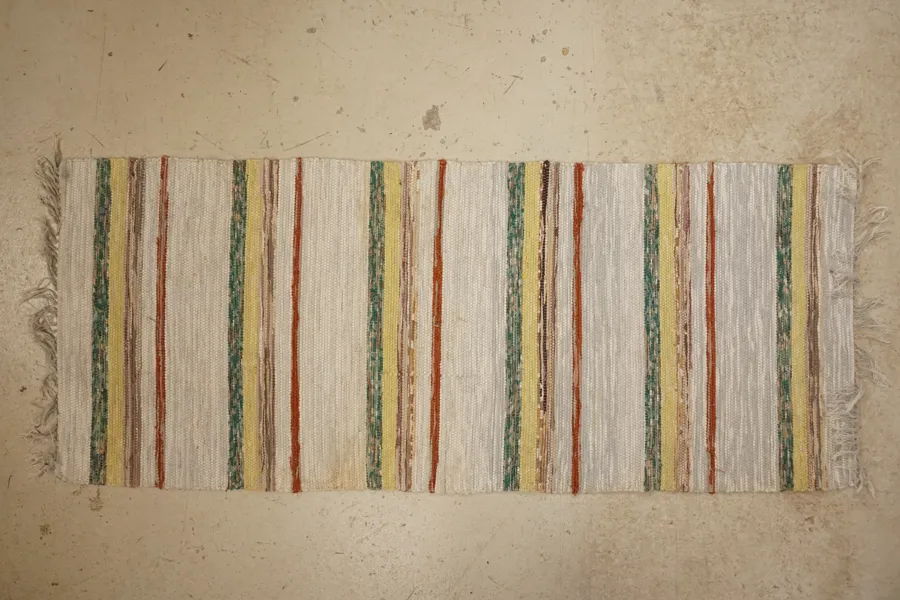 Trasmatta 69x167cm vit, gul mm. B58/