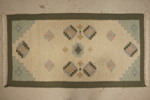 Ullmatta 135x73cm, vit & grön mm. B118/