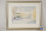 Cumé van Ocke, vinterlandskap, akvarell 53x43. M21