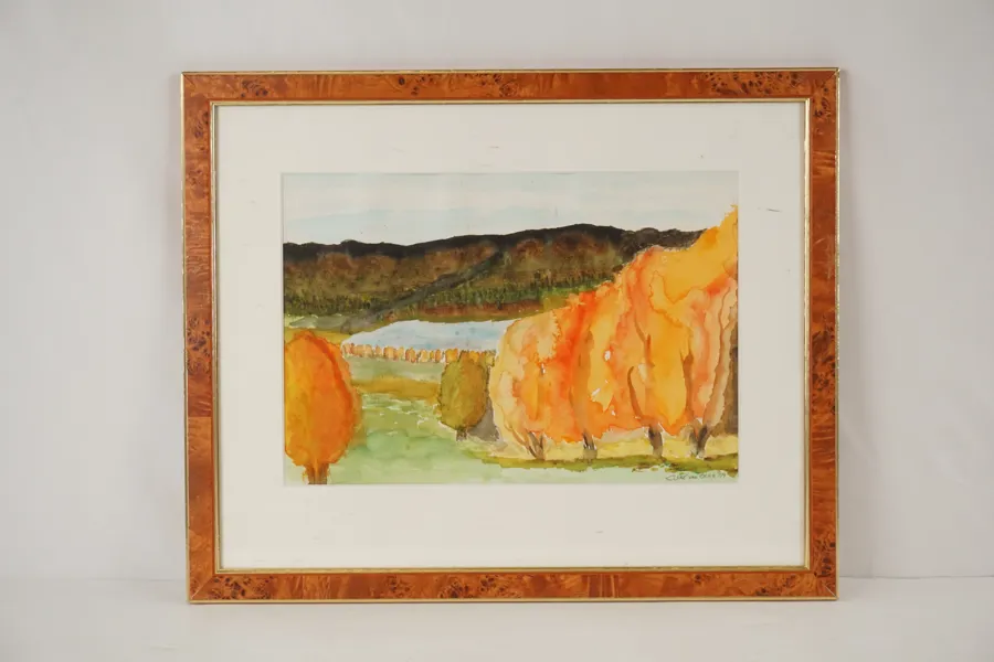 Cumé van Ocke, höstlandskap, 53x43 akvarell. M23