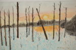 Cume, vinter & sol, 51x38, akvarell. M25