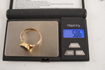 Guldring med planslipad onyx 18k 5,8g. A39/